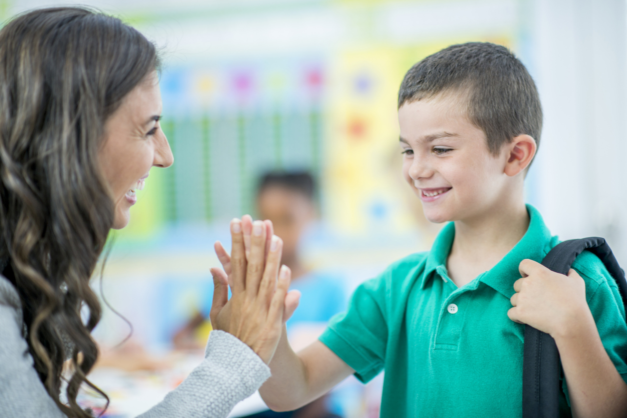 High Five With Teacher